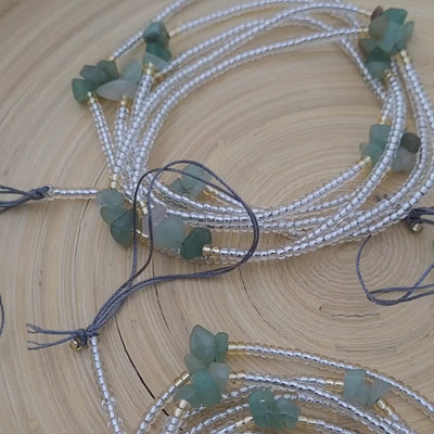 Green Aventurine Crystal Waist Beads