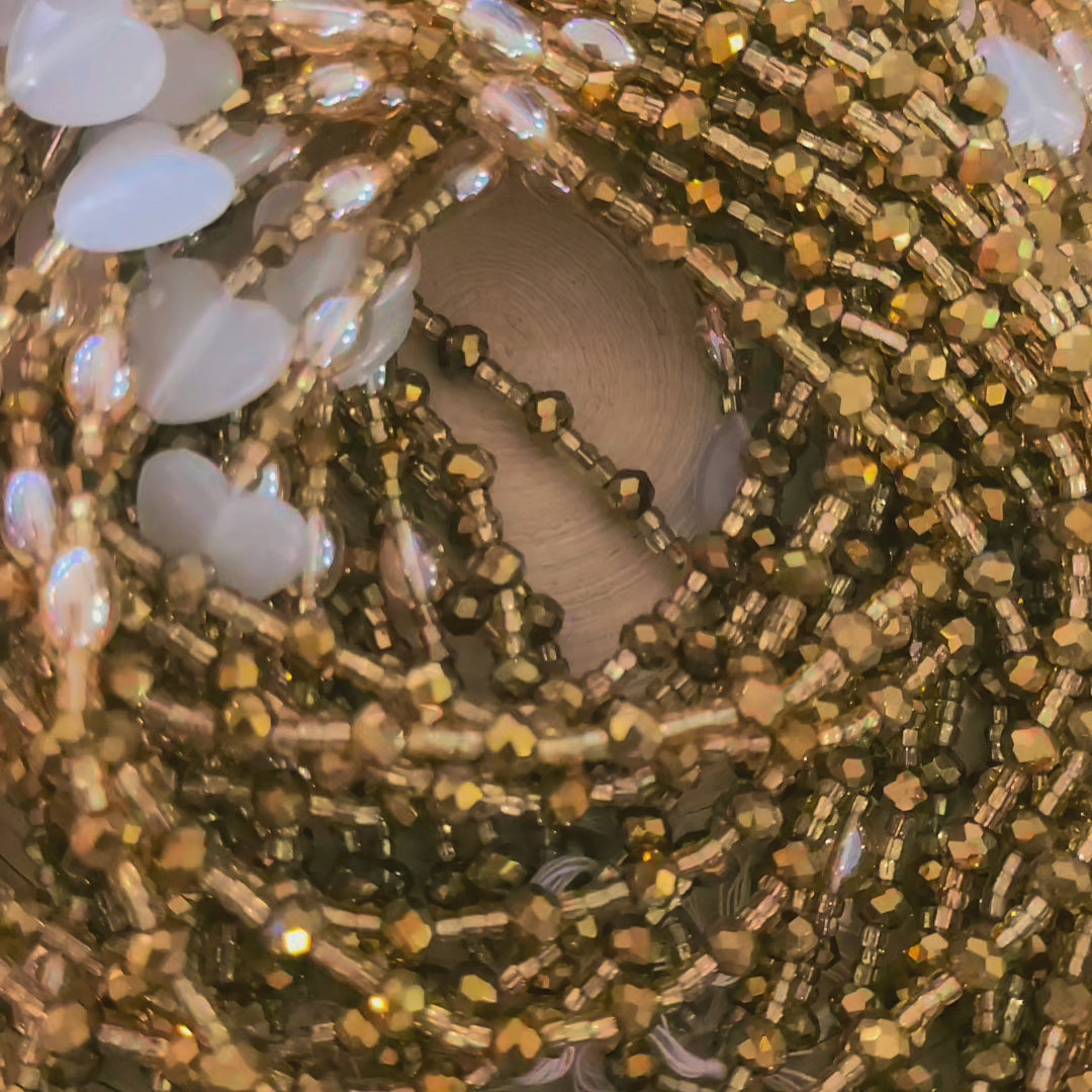 "Golden Lustre" -Glow in the Dark Lux Waist Beads
