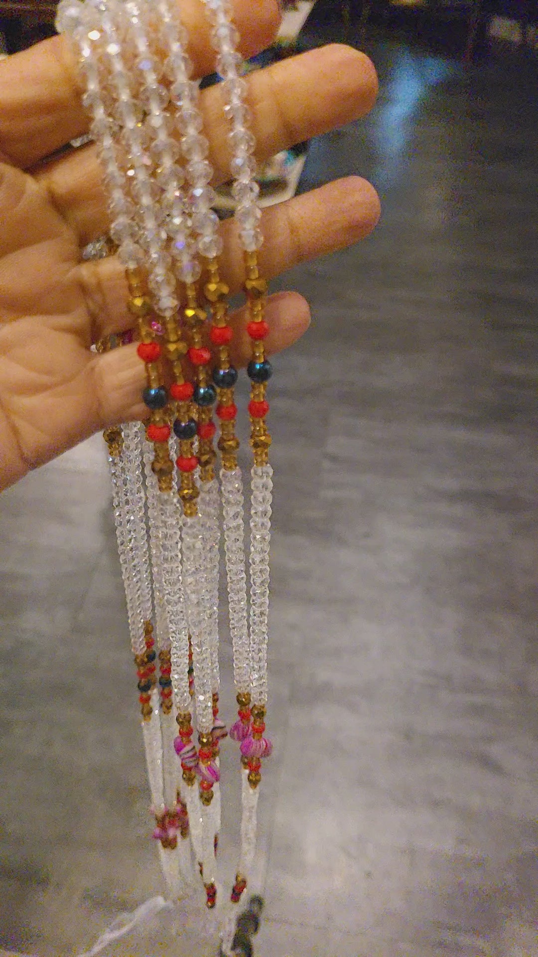 "DREAM" - Lux Waist Beads with Pink heart