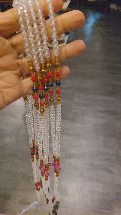 "DREAM" - Lux Waist Beads with Pink heart