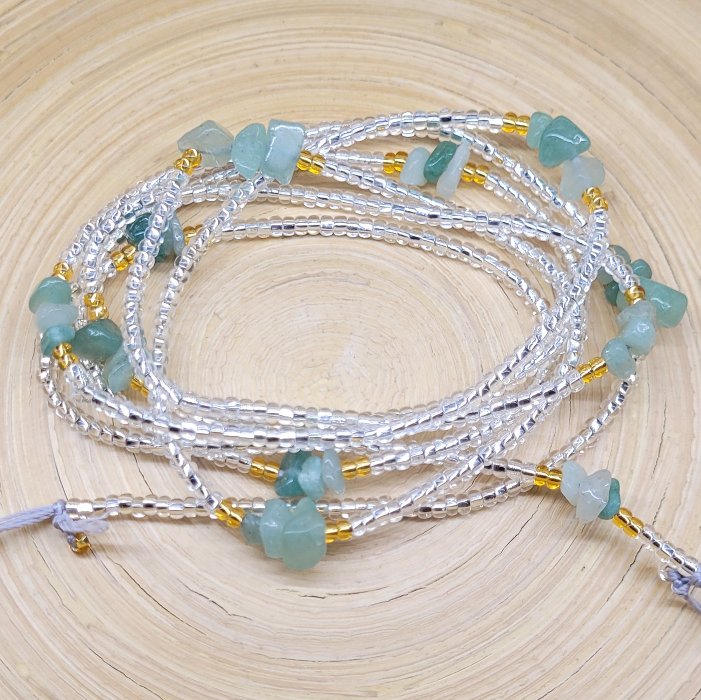Green Aventurine Crystal Waist Beads